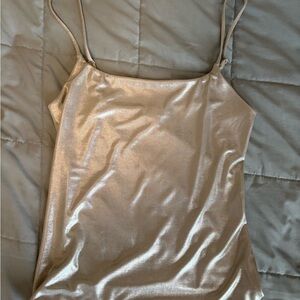 Express Shiny Gold Camisole Top
